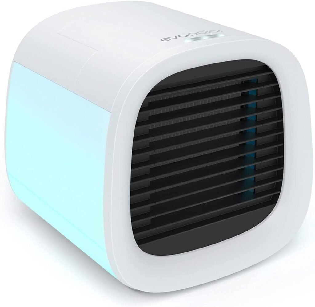 Evapolar evaCHILL Portable Air Conditioners / Mini AC Unit / Small Personal Evaporative Air Cooler and Humidifier Fan for Bedroom, Office, Car, Camping / EV-500 / Opaque White