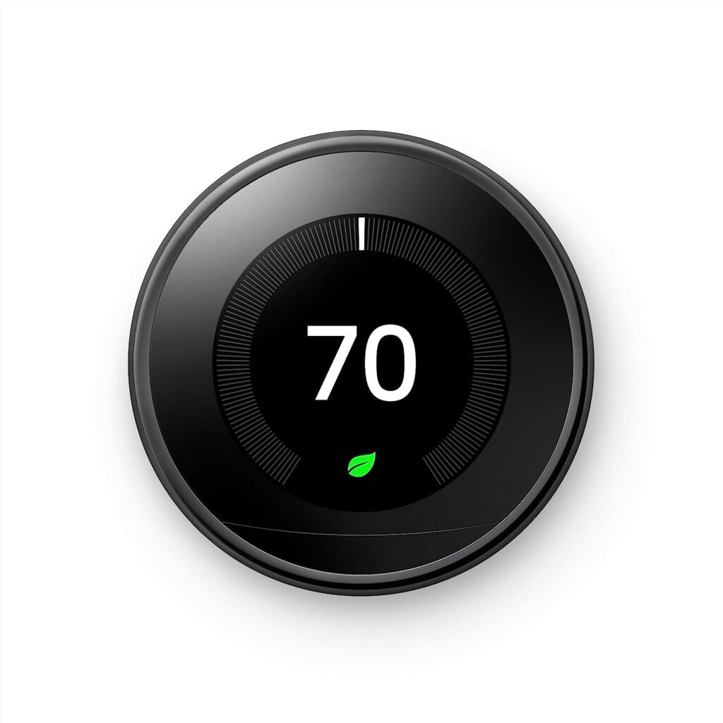 Google Nest Learning Thermostat - Smart  Programmable for Home - 3rd Generation - Works with Alexa - Mirror Black