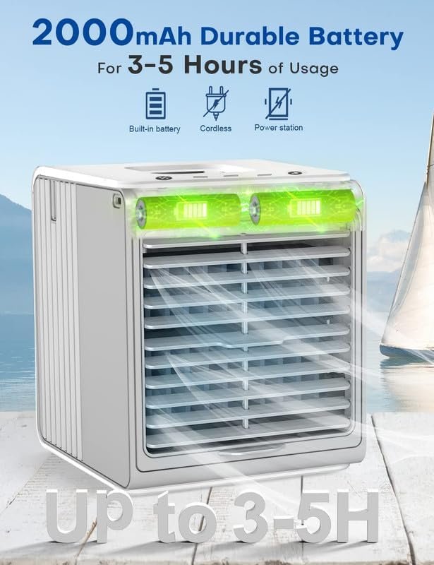 2100CFM Windowless Evaporative Air Cooler 7 Mini Air Conditioner